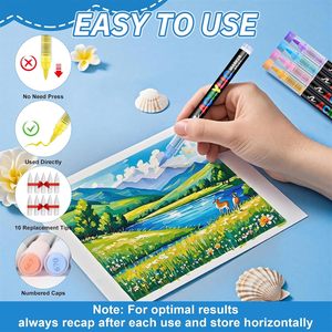 Juego de Marcadores Acrílicos para Estudiantes y Niños, 240 Colores, Punta Suave, Marcadores Opacos a <span class=keywords><strong>Base</strong></span> de Agua para Dibujo Artístico - Product Image 4