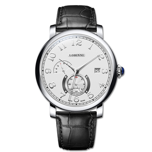 Montre-bracelet classique multifonctionnelle pour homme LOBINNI en cuir véritable, étanche, avec aiguilles, style Shanghai, élégante - Product Image 3
