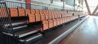 JY-720 prix d'usine escamotable gradins chaise de gymnastique métal tribune sport sièges en aluminium support vente chaude