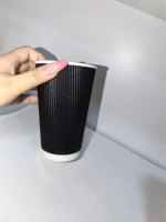 Gobelets en papier ondulé à double paroi jetables, recyclables, gobelets à café bruns dorés