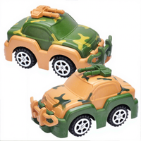 Véhicule militaire jouet en plastique, camouflage vert, porte-avions militaire, jouets militaires inertiels