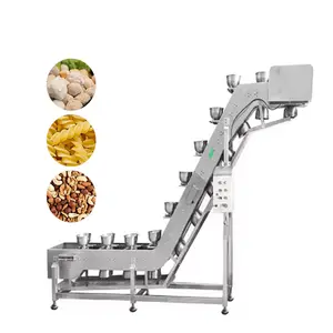 2L/4L/6L Buckets Elevator With Hopper Bowl Feeder Conveyors For Noodles/Meat Ball/Nuts