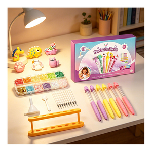 Kit de fabrication de stylos à paillettes fantaisie pour enfants, papeterie créative, cadeau ludique, accessoires scintillants, cadeau de vacances scolaires - Product Image 3