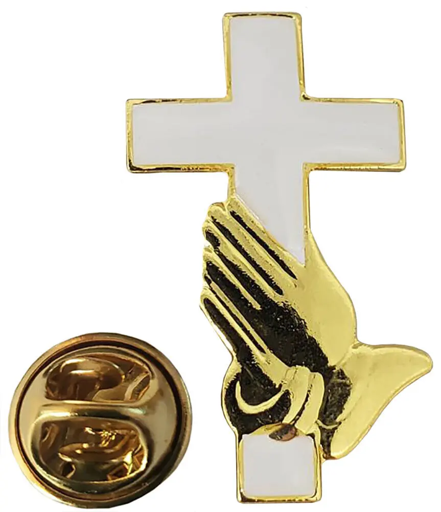Wholesale customised casting religious christian cross lapel pin