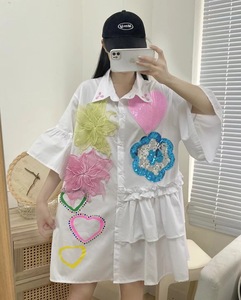 <span class=keywords><strong>Grande</strong></span> <span class=keywords><strong>taille</strong></span> lâche motif dame <span class=keywords><strong>chemise</strong></span> robe lourde fabrication femmes chemises OC936 - Product Image 1