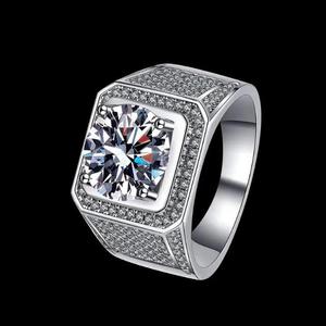 Anillo de Diamantes Moissanite de Plata de Ley 925 de Primera Calidad, Estilo Hip Hop, Joyería Fina Personalizada VVS para Amantes de la Moda y Regalos - Product Image 3