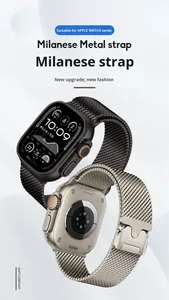 New Metal Milanese Loop Strap for Apple Watch S10 11 46mm Ultra 49mmm SE 44mm 42mm Parachute Buckle Stainless Steel Watch Band - Product Image 6
