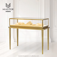 Vitrine de comptoir en verre haut de gamme MASTER, vitrine de luxe avec éclairage LED, élégante vitrine en verre pour l'affichage de bijoux