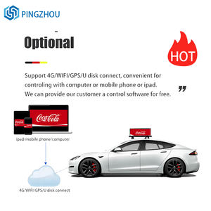 Tetto del Taxi Display a LED per affissioni auto schermo programmabile 4 gp2.5 p5 Video per esterni per auto illuminate Display sul tetto del Taxi - Product Image 3