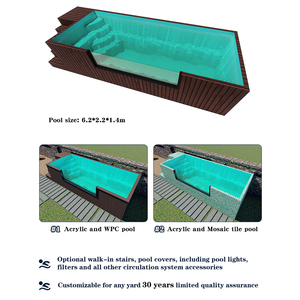 Idées de bars et de piscines sur le toit <span class=keywords><strong>Piscine</strong></span> sur le toit en acrylique, fibre de verre, WPC, bois, petite <span class=keywords><strong>piscine</strong></span>, <span class=keywords><strong>piscine</strong></span> <span class=keywords><strong>hors</strong></span> <span class=keywords><strong>sol</strong></span> extérieure - Product Image 5