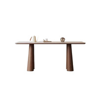 Table à manger ovale moderne Sen Pan Cz73 en bois, 4 chaises en noyer, ensemble écologique, extensible, pieds en métal imperméables, assemblé