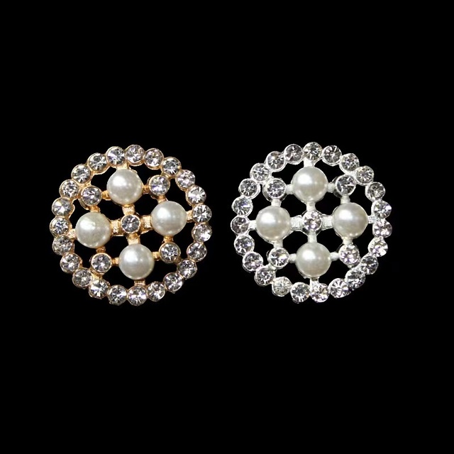 RYL Pearl Claw Stones Beads Gold Base Flatback Clear Crystals Sew on Rhinestones for Needlework DIY Garment Decoration Buttons
