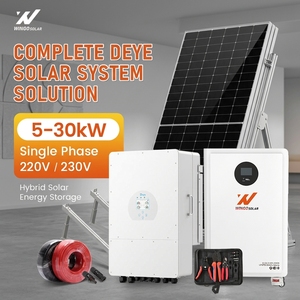 Sistema de Energía Solar Deye de 5kW 8kW 10kW 12kW 20kW 30kW, Kit Solar Completo para el Hogar con Sistema de Almacenamiento de Energía Monofásico - Product Image 1