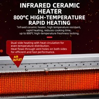Grill à gaz sans fumée en acier inoxydable pour comptoir, machine à kebab mini professionnelle au GPL