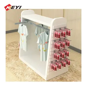 Clothes Store Counter Design Clothing Display Furniture Interior Decoration Retail Store Cabinet Metal Wood Custom Easy Assembly