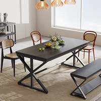 Bureau Moderne Personnalisable Grande Table d'Écriture de Travail en Métal et Bois Industrielle pour Bureau à Domicile Chambre Salon
