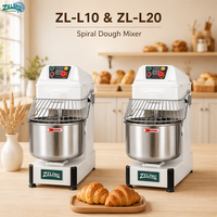 Mélangeur à spirale commercial ZL-L10L20, petite capacité, machine à pétrir la pâte, mélangeur à pain, équipement de boulangerie, mélangeur à farine automatique