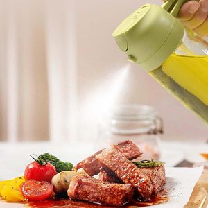 Novedad 2026: Botella de aceite 2 en 1 de 470 ml (16 oz) con pulverizador y botella de vidrio premium para aceite de oliva - Product Image 4