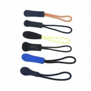 Vêtements et sacs à main, design gaufré, logo de marque personnalisé, tirettes de fermeture éclair en silicone personnalisées à verrouillage automatique - Product Image 6