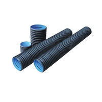 Tuyau en plastique corrugué à double paroi PE100 HDPE de grand diamètre DN800 SN8 SN16 DN160 DN315 pour drainage des eaux usées municipales
