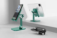 Support de téléphone de bureau pliable intelligent et flexible en alliage d'aluminium pour tablette iPad paresseux Support mobile pour lit ou bureau