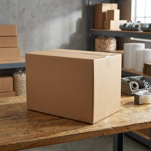 Caja de Cartón Corrugado Marrón de Doble Pared, Ecológica y de Grado Industrial, para Envío y Almacenamiento de Bebidas - Product Image 1