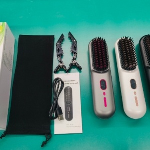 Cordless Wireless Anti-scald 35W LCD Display 230 Degrees Multi Function Electric Hot <b>Comb</b> for Straightening - Product Image 6