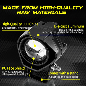 ESPUMOSO Foco LED para Motocicleta, <span class=keywords><strong>Mini</strong></span> Luz Auxiliar Antiniebla de Doble Color, Proyector de Lente, Pequeña Cañón, Lámpara Estroboscópica para <span class=keywords><strong>Moto</strong></span> - Product Image 5