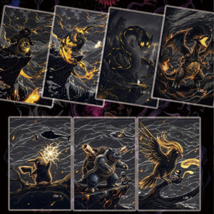 Collection de cartes de jeu de société Pokémon Anime Japonais Populaire : Art Sombre, Art Fan Art, <span class=keywords><strong>Pikachu</strong></span>, Gengar, Eevee – Édition Limitée Rare – Cadeaux - Product Image 6