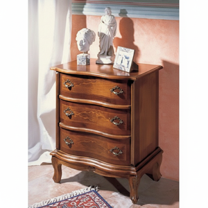 Comò intarariato Comfort con radico e filetto 3 cassetti e piedi di cipolla - Product Image 1