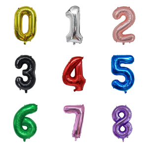 Nuevas llegadas Globos de <span class=keywords><strong>cumpleaños</strong></span> de 32 pulgadas Números Globo de aluminio para Año Nuevo - Product Image 5