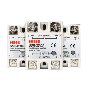 12v 24v 220v industrial 10A 16A 25A 40A 60A 80A 100A 120A single phase solid state relay ac to ac
