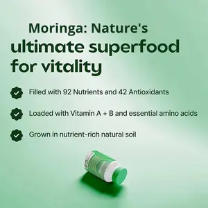 Cápsulas antioxidantes naturales de hojas de Moringa Suplemento de alta potencia Soporte para la salud y la longevidad - Product Image 2