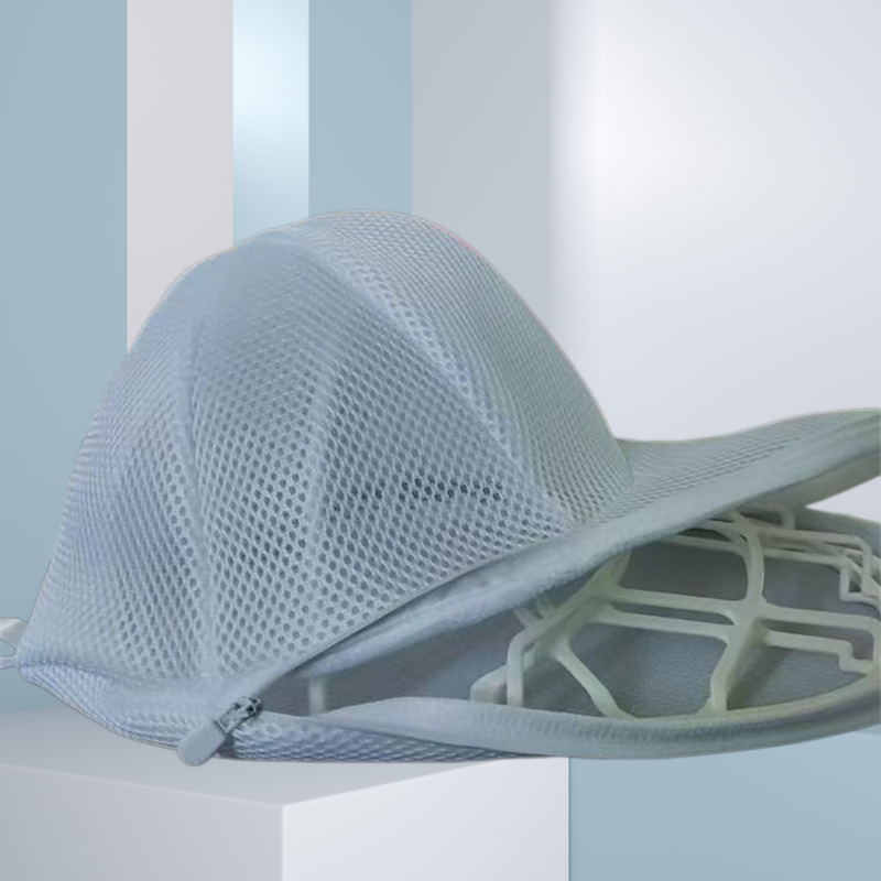 white  Hat Washing and Care Bag with Stand, 1 Set
