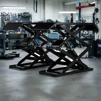 Elevador de Tijera Hidráulico Automático Empotrable para Venta Directa, Pequeño Elevador de Tijera para Automóviles, Elevador Automotriz, Elevador de Coches