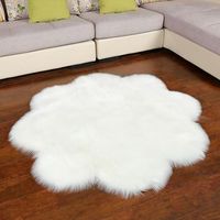 Tapis décoratif moderne de luxe léger, beige, diamètre 90 cm, tapis simple adapté à la maison et à la voiture