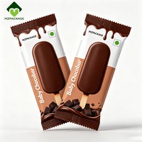 Bolsas de Embalaje Personalizadas para Chocobar, Bolsas de Plástico con Cierre Trasero para Helados de Chocolate Congelado