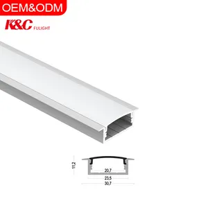 K37 для потолочного шкафа, линейная лампа, алюминиевый профиль, экструзионный радиатор, поликарбонатный рассеиватель, Встраиваемый светодиодный алюминиевый профиль