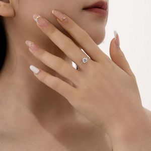 Dylam New Arrival Hypoallergenic 925 Silver <b>Elastic</b> <b>Cord</b> Solitaire 5A Cubic Zirconia Jewelry Rings for Women Daily Accessories - Product Image 2