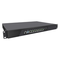 Routeur pare-feu en rack 989 8L avec ports Ethernet 8x1G et 2 ports SFP pour Sophos, Mikrotik, Pfsense (processeurs I3-2350M, I5-2520M, I3-3110M, I5-3320M, I7-3520M)
