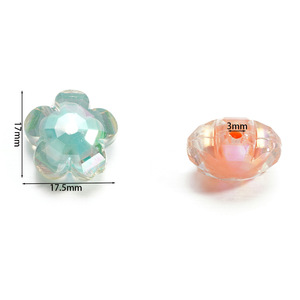 Acrylic Five Petal Flower <b>Beads</b> For Jewelry Making 12mm Colorful Loose <b>Beads</b> DIY Handmade Craft Supply - Product Image 5
