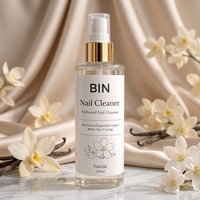 Nouveauté BIN : Nettoyant pour ongles parfumé à la vanille 250 ml avec étiquette personnalisable, saveur rose, avec flacon pulvérisateur