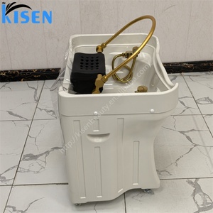 Kisen Stock Gold <b>Silver</b> Showerhead Water Arch Head Spa Basin Shampoo Sink Zen-flow Machine Pipeless Mobile Salon Bowl - Product Image 4