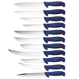 Coltello Messer <span class=keywords><strong>da</strong></span> Cucina Utility <span class=keywords><strong>da</strong></span> Macellaio per Sfilettare Pesce in Acciaio Inox Personalizzato con Manico Blu in PP - Vendita all'Ingrosso dalla Fabbrica - Product Image 2