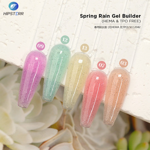 Gel Constructor de Uñas HemaTPO Free Spring Rain, Gel Constructor de Color con Purpurina, Gel Constructor Fuerte para Extensión de Uñas, Esmalte de Gel LED - Product Image 2