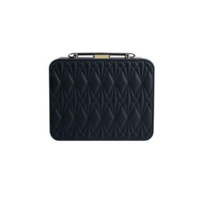 Large Capacity 2-Layer Stackable Travel Jewelry <b>Box</b> with Adjustable Dividers and Handle Designed for Organizing in Style - Product Image 6
