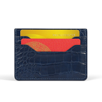 Dompet Kulit PU Motif Croco Gaya Bisnis untuk Pemegang Kartu Kredit Shangjin, Harga Grosir Pabrik, Dapat Disesuaikan, Minimalis, Tipis