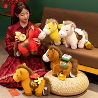 Cadeaux du Nouvel An 2026, mascotte de l'année du cheval, porte-clés en peluche, poupées de costume Tang, cadeaux d'événement de l'année du cheval du zodiaque chinois, mode douce