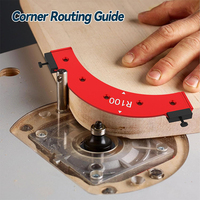 Outil de menuiserie durable pour le façonnage du bois, guide-règle pour la découpe, angle en R, arc rond, kits de menuiserie, gabarits, gabarit de rayon d'angle, routeur