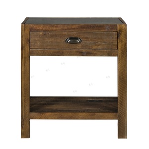 Bàn cạnh ghế sofa một ngăn kéo làm từ gỗ tái chế phong cách công nghiệp mộc mạc - Product Image 1